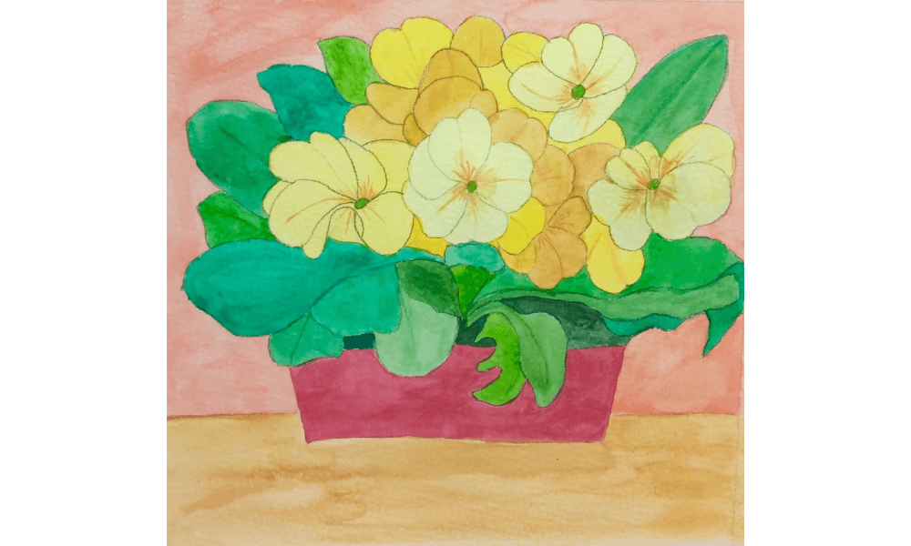 Watercolour flower painting