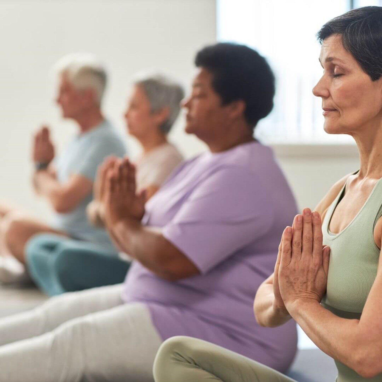 Group of people exercising together
