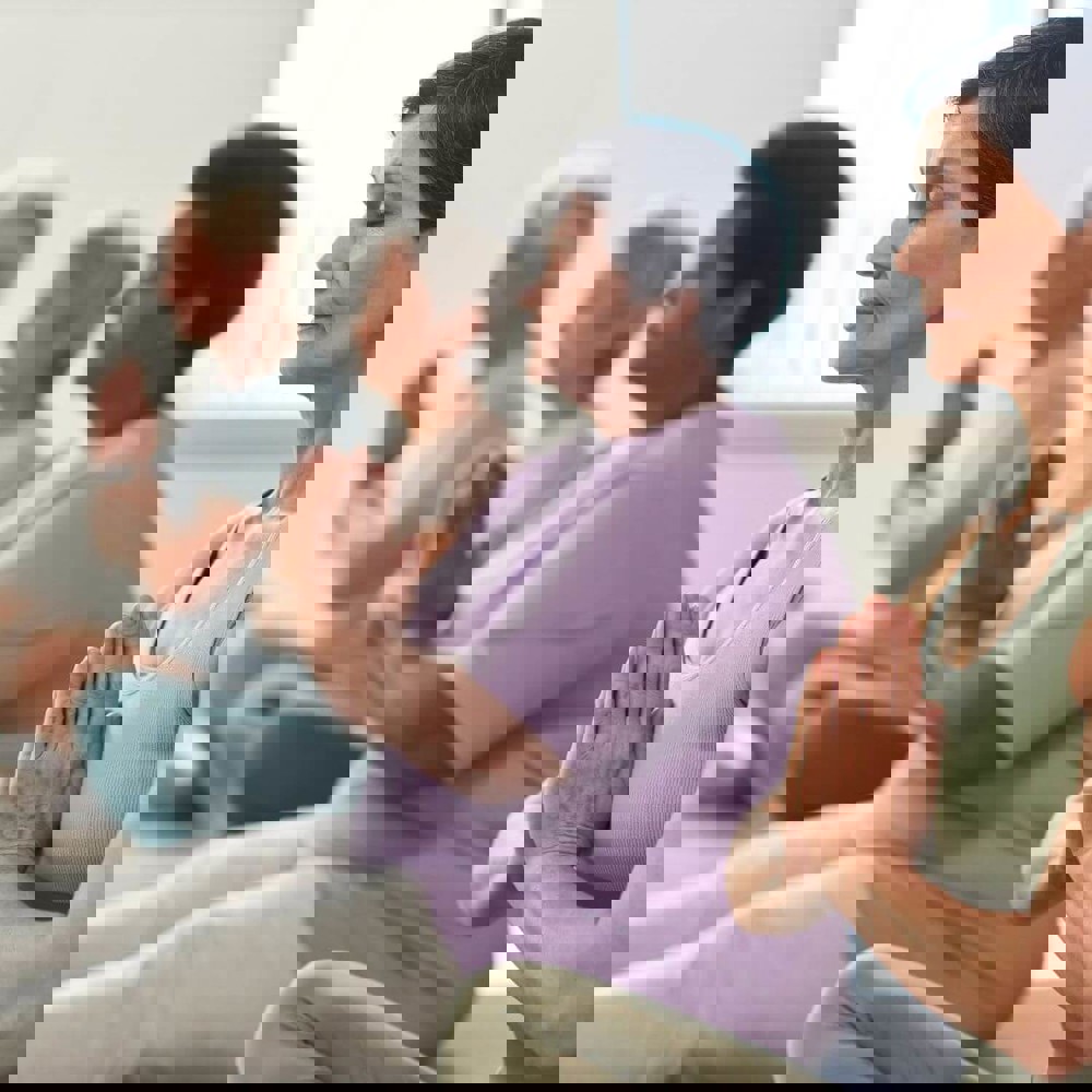 Group of people exercising together