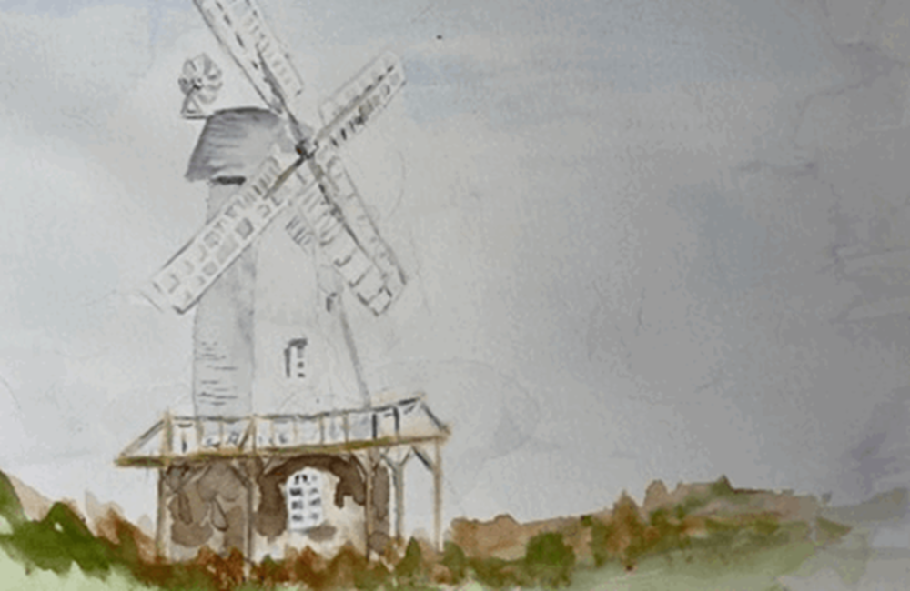 Painting of windmill