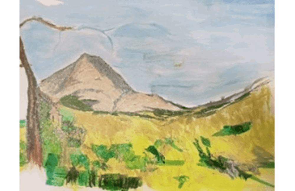 Drawing of mountains