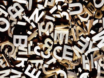 Pile of cut out letters