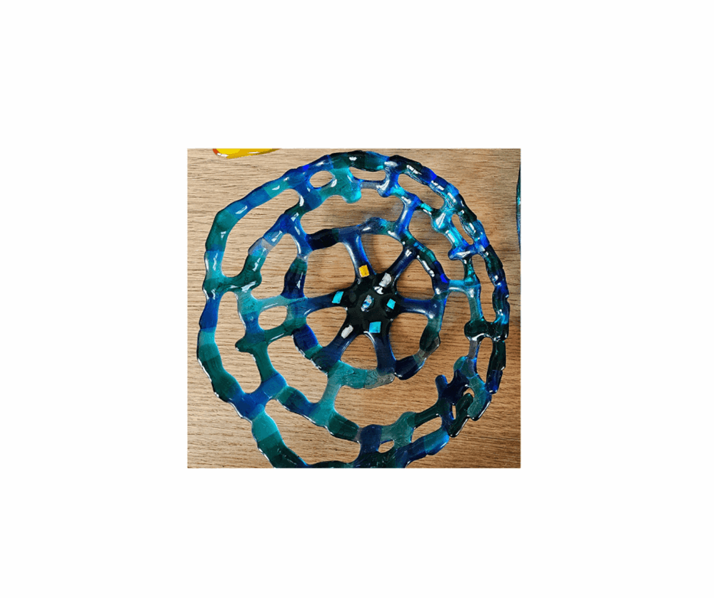 Blue glass bowl