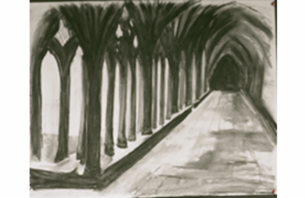 Drawing of building arch