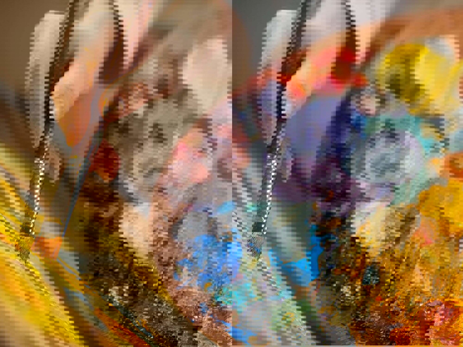 Painting with acrylic