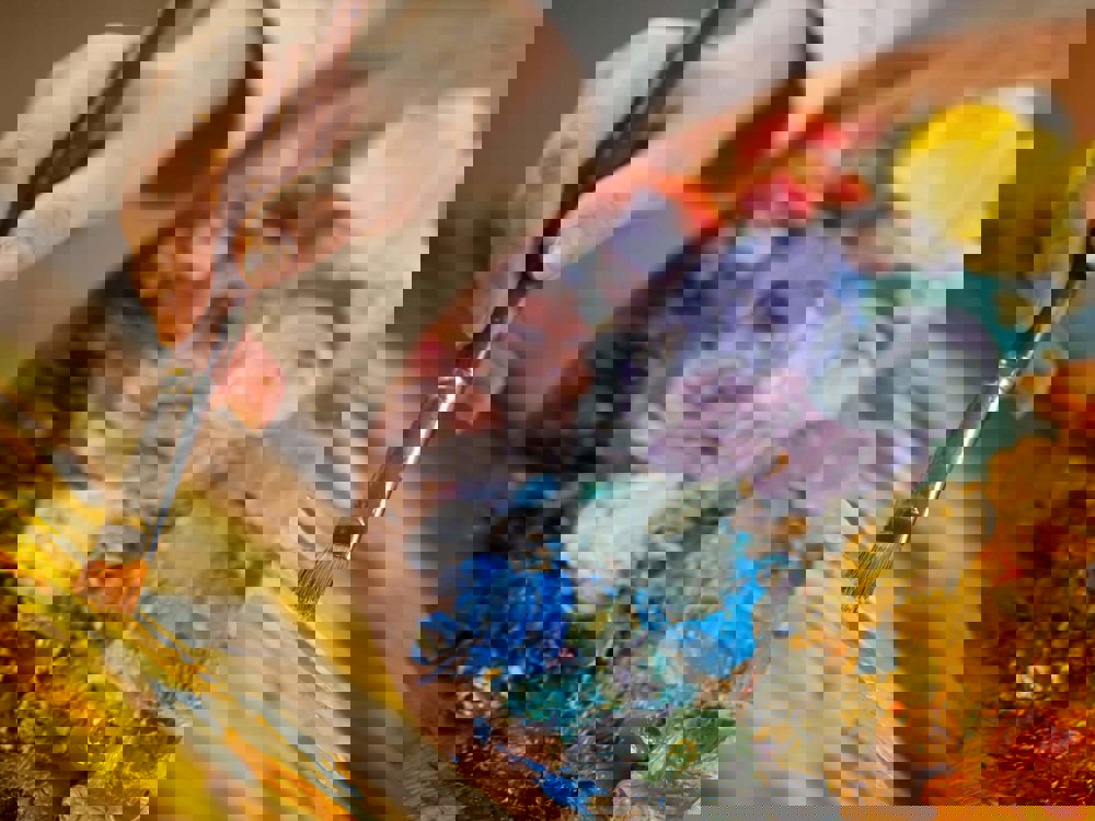 Painting with acrylic