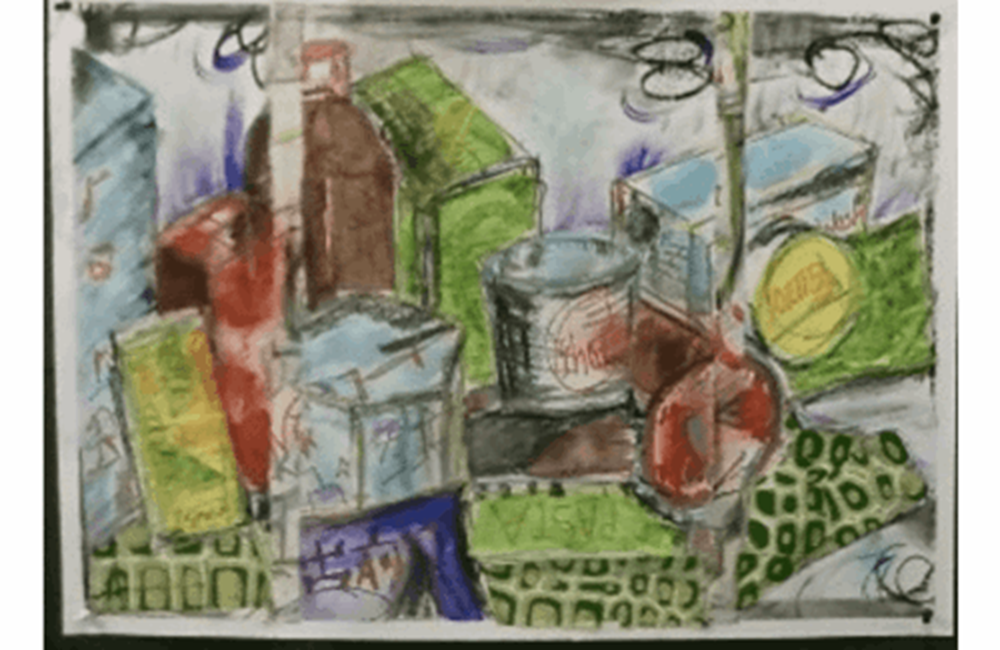 Drawing of food packaging