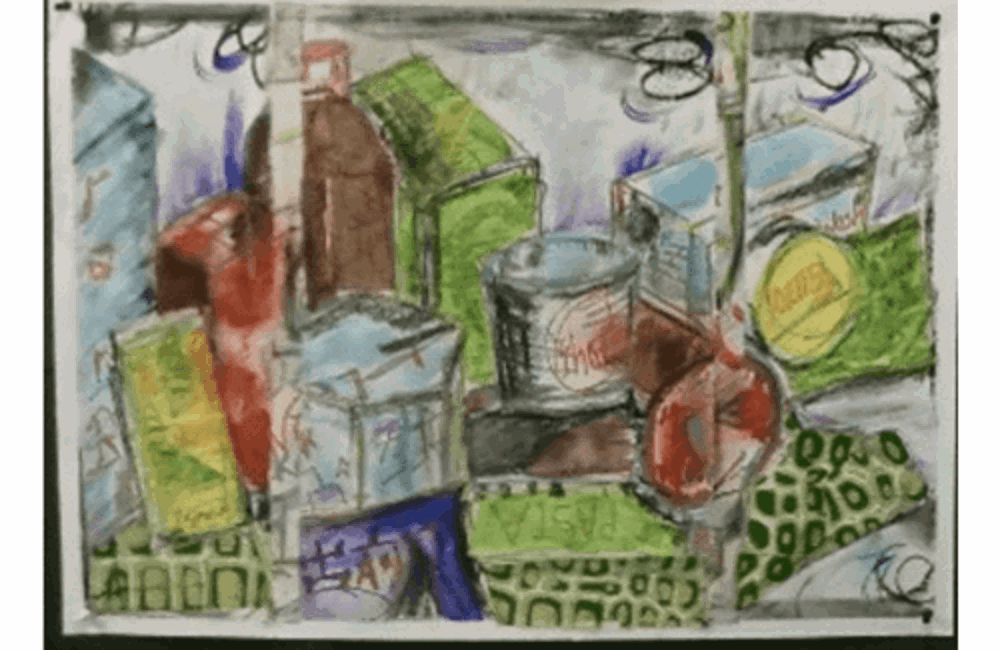 Drawing of food packaging