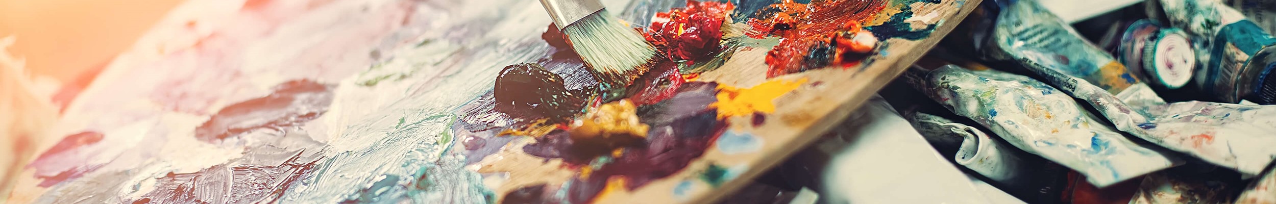 Painting with wooden palette