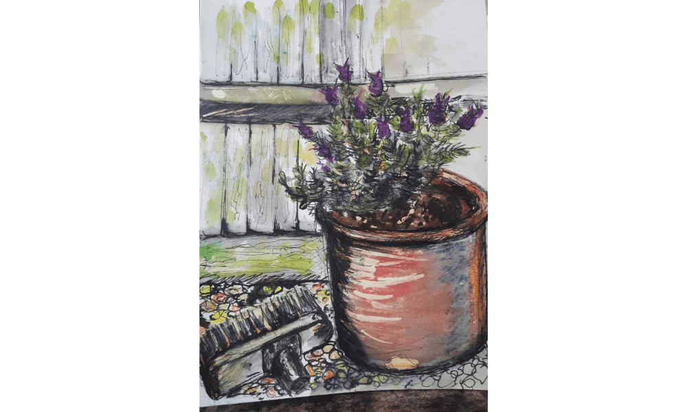 Painting of lavender
