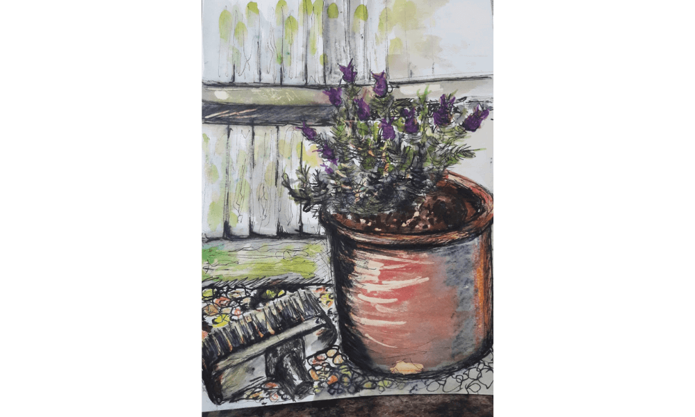 Painting of lavender