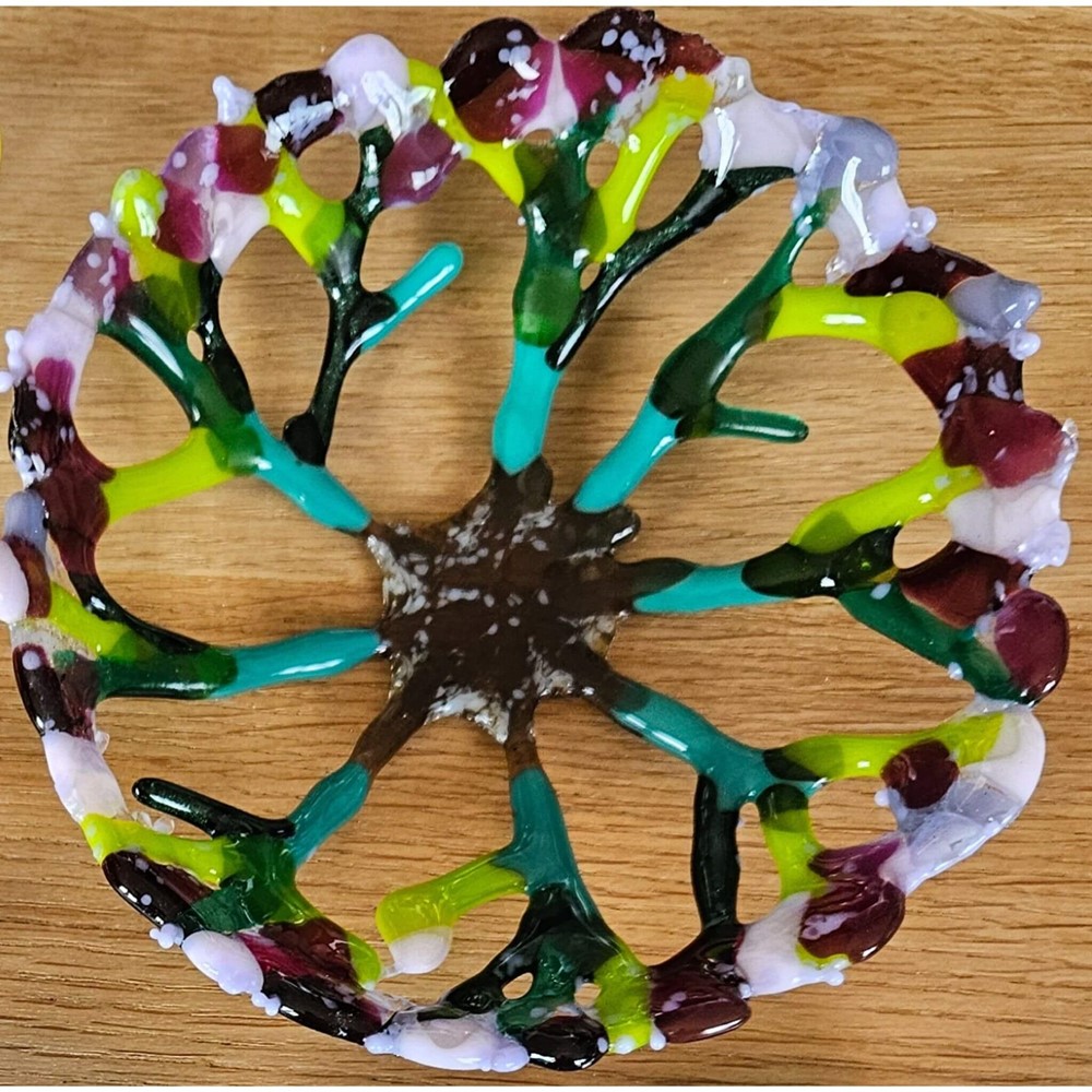 Colourful glass bowl