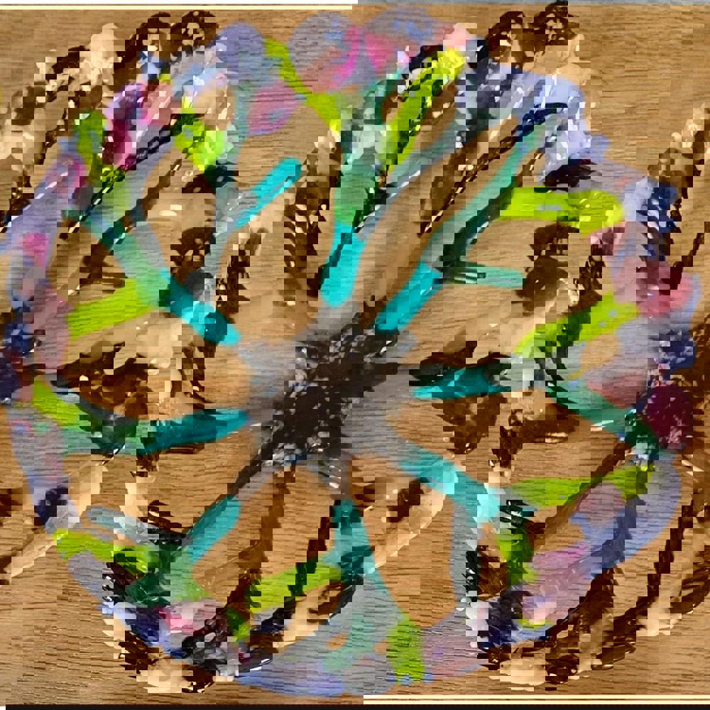 Colourful glass bowl