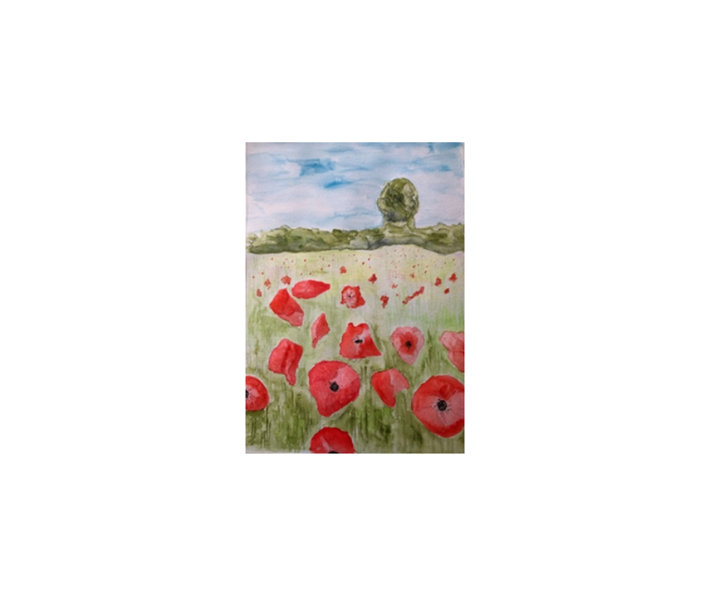 Painting of poppies