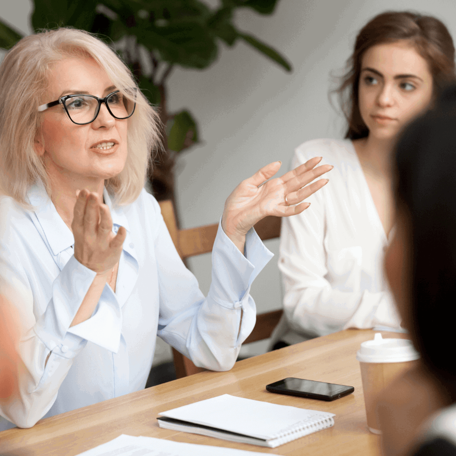Woman speaking to group 
