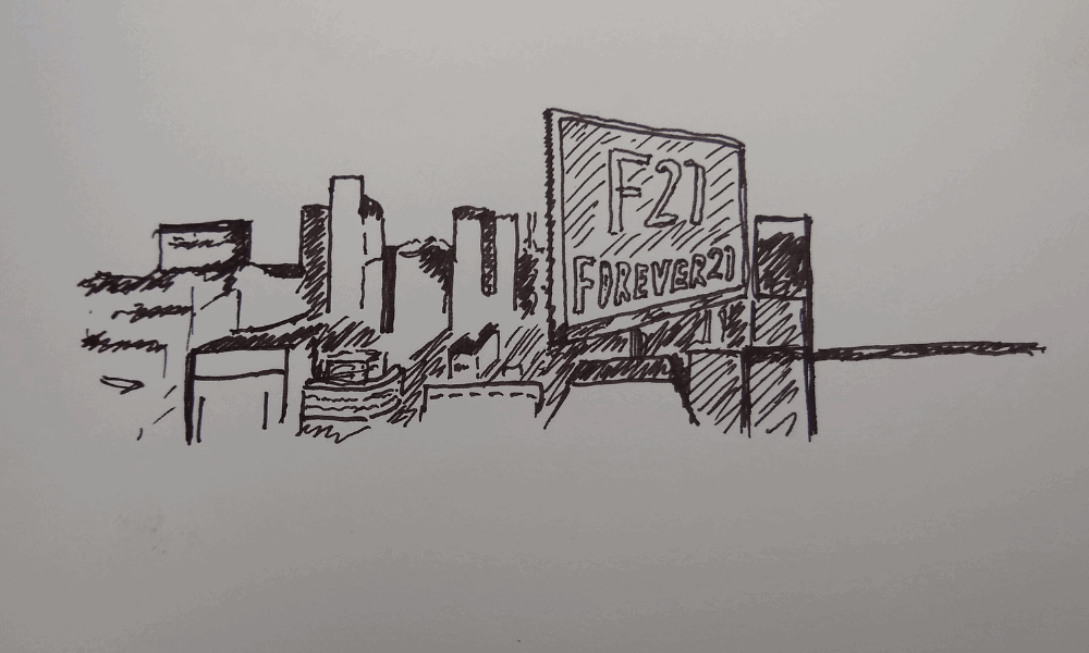 Drawing of buildings