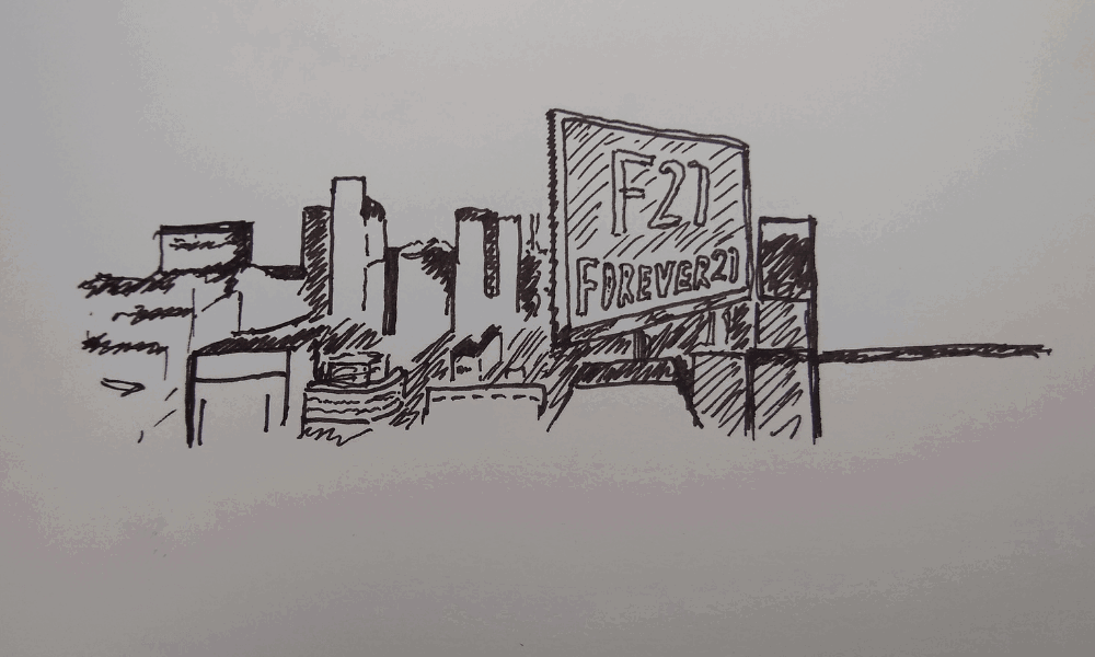 Drawing of buildings
