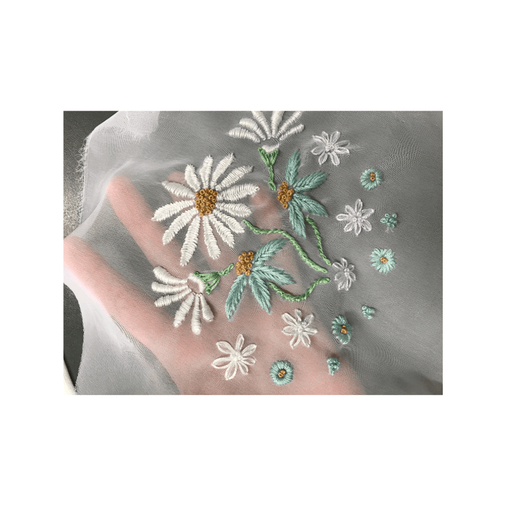 Embroidery of flowers