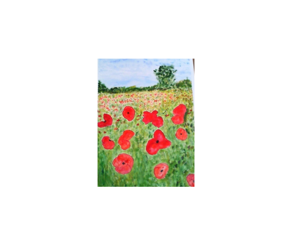 Painting of poppies