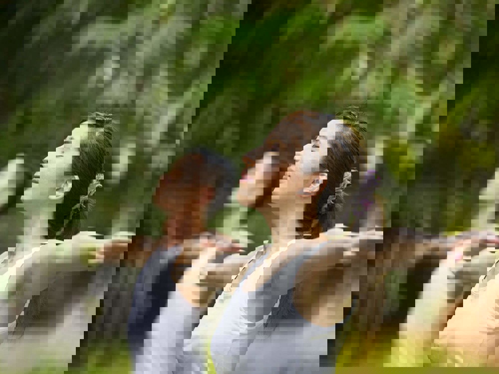 Man and woman doing Tai Chi