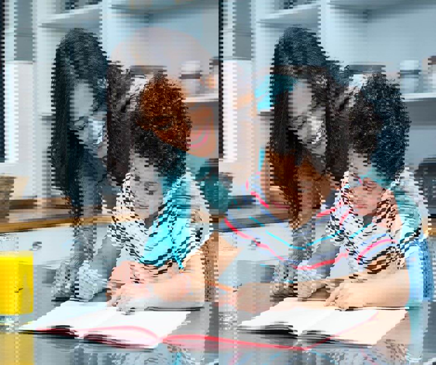 Parent and child reading together