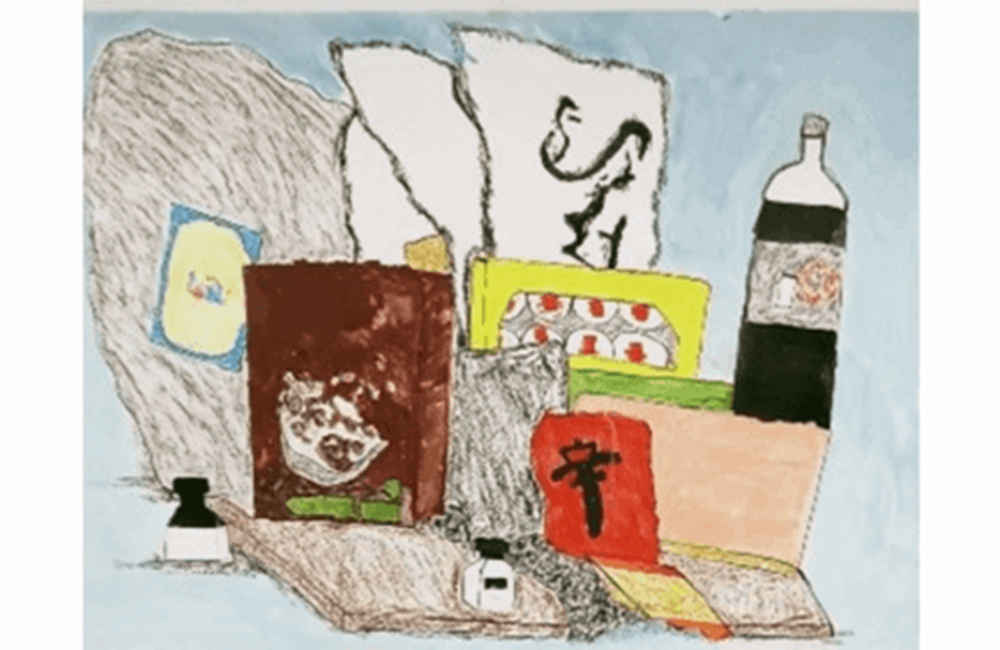 Drawing of food shopping