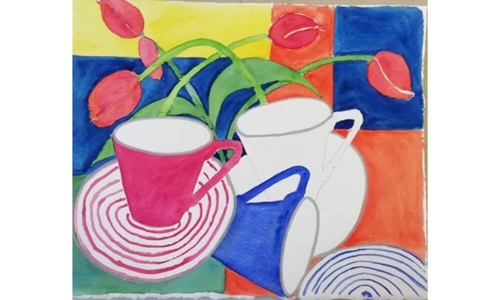 Painting of teacups