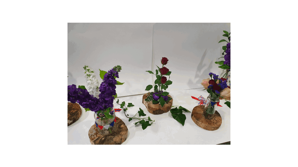 Flowers in jars