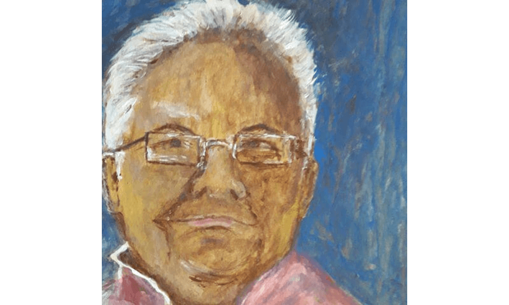 Watercolour painting of face