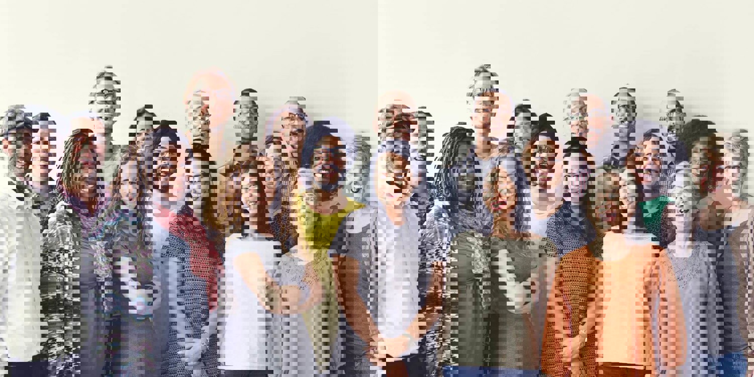 Group of diverse students