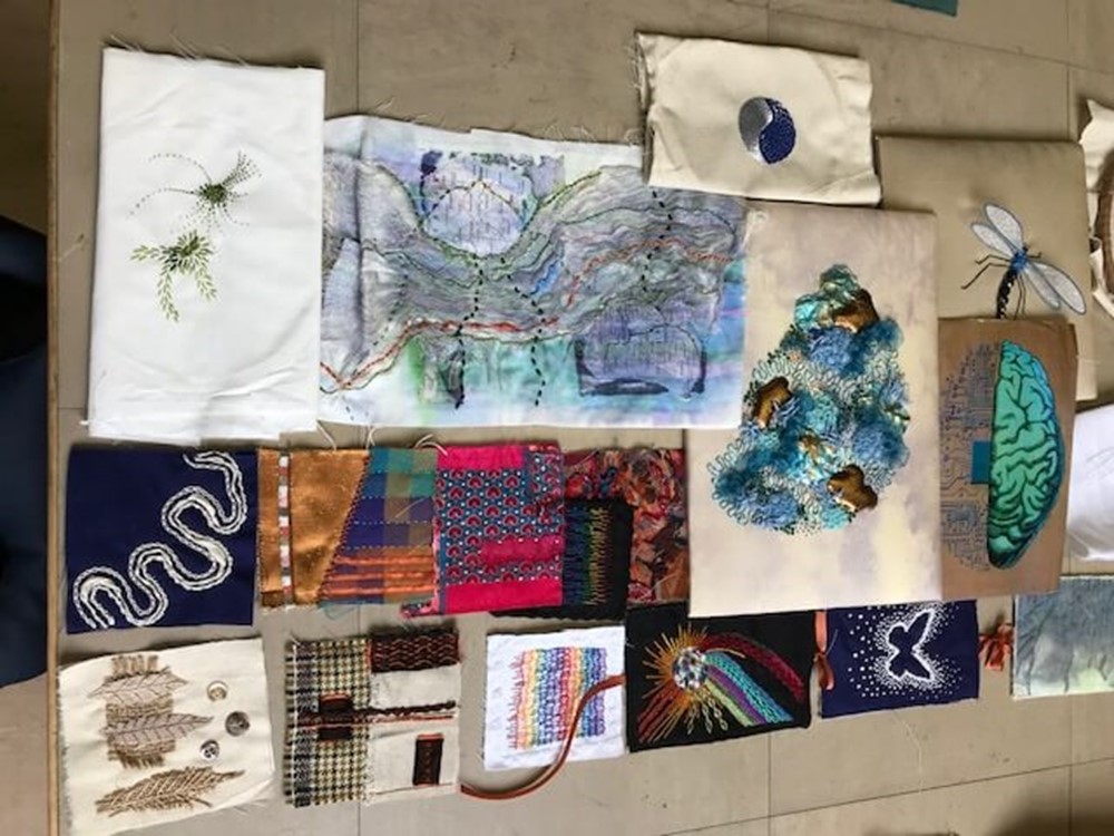 Learner work from a Creative Textiles & Mixed Media course