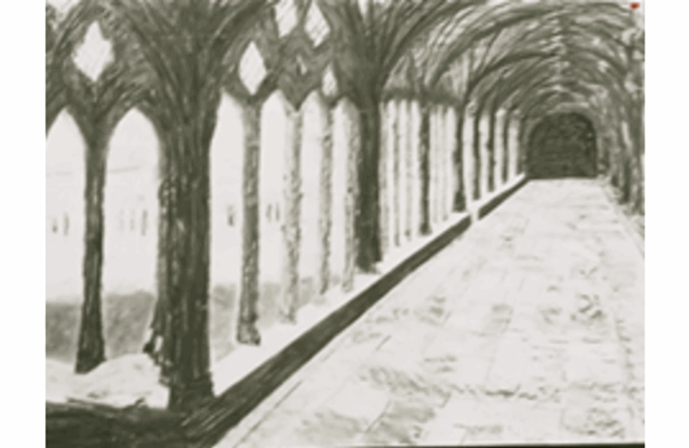 Drawing of building arch