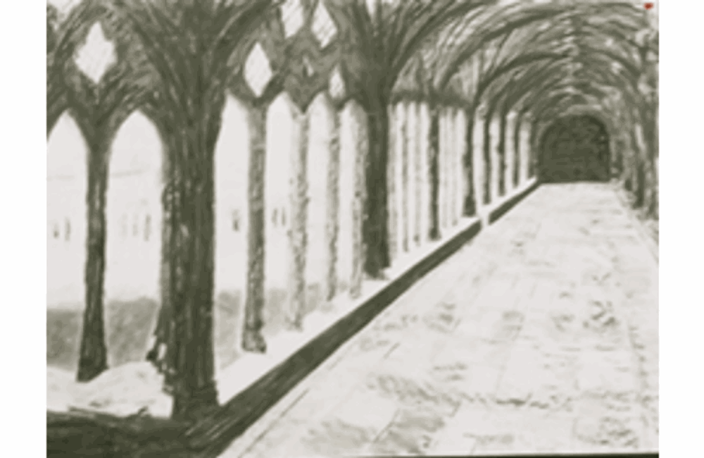 Drawing of building arch
