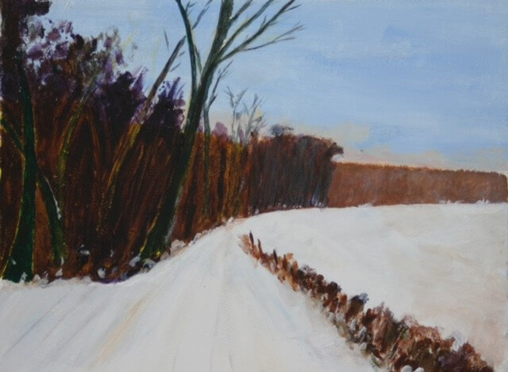 Painting of sky and trees