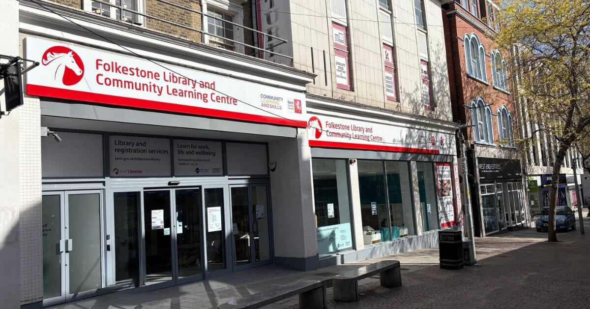 Outside of Folkestone Library and Community Learning Centre