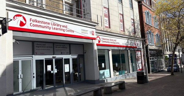 Outside of Folkestone Library and Community Learning Centre