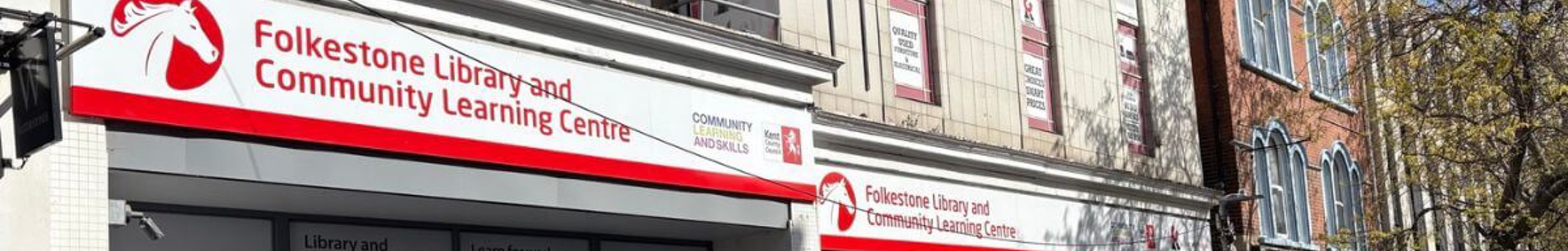 Outside of Folkestone Library and Community Learning Centre