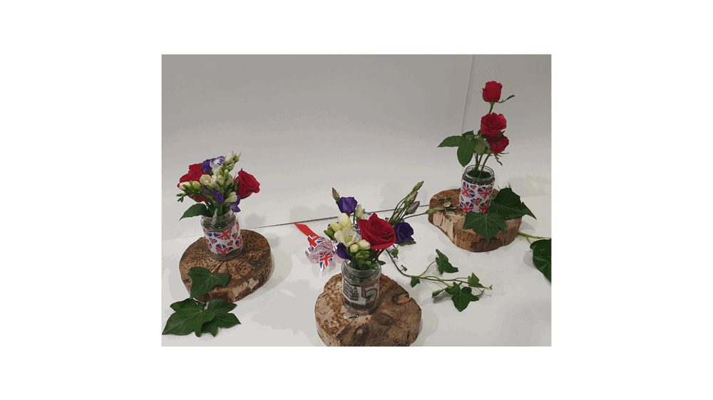 Flowers in jars