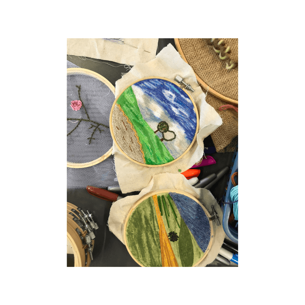 Selection of embroidery artwork