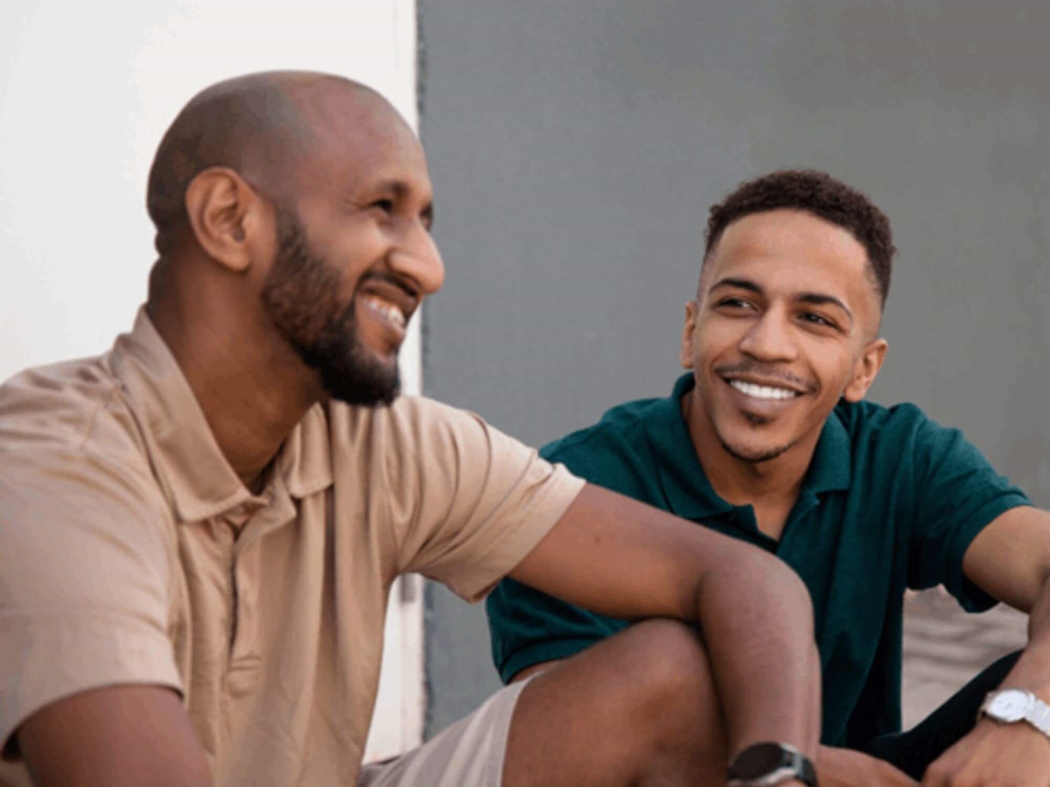 Men talking