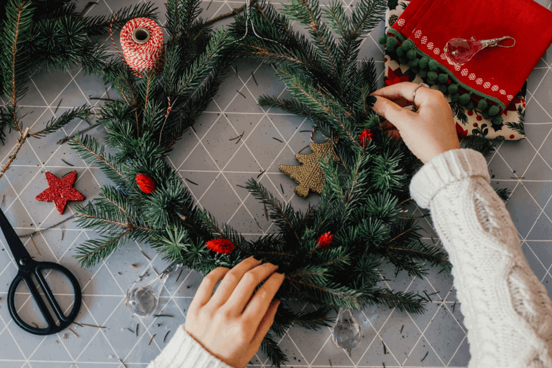 Christmas door wreath