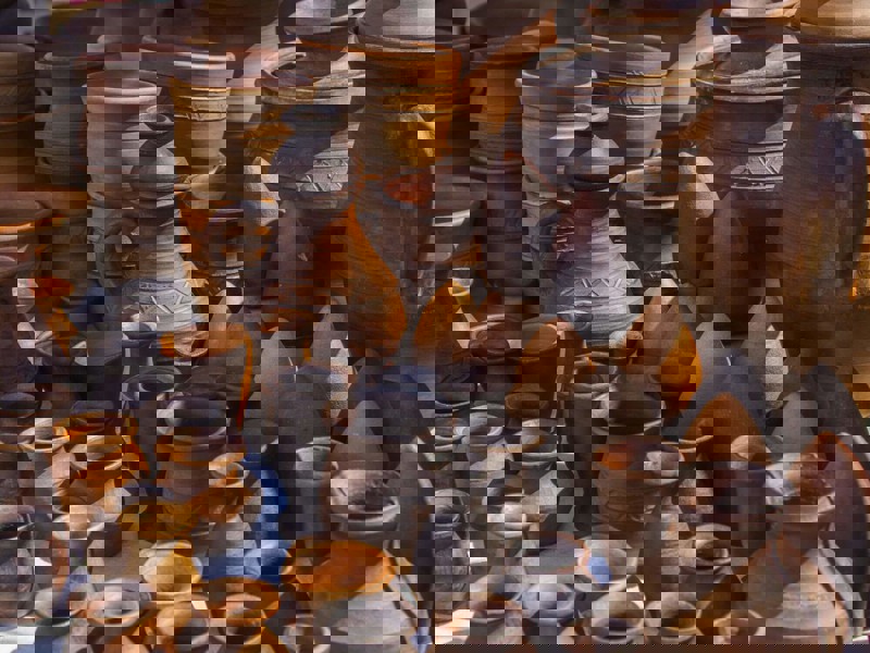 A collection of pottery