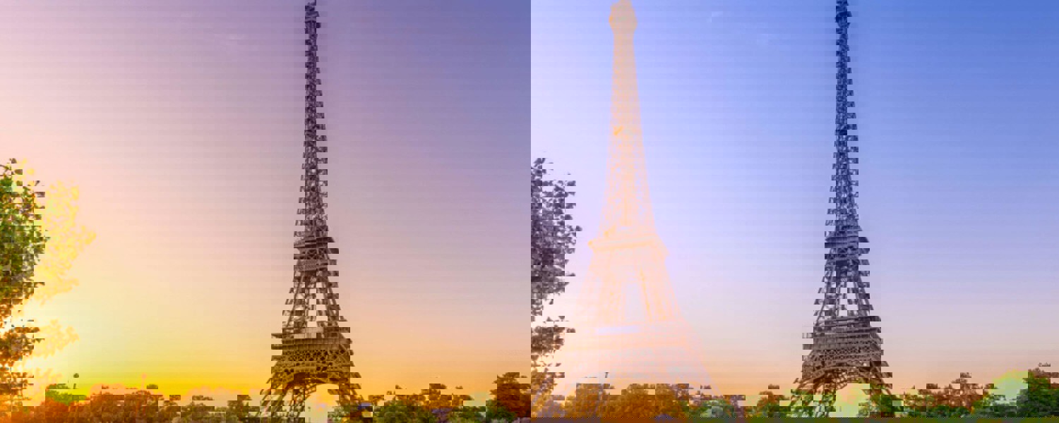 Eiffel Tower in sunset