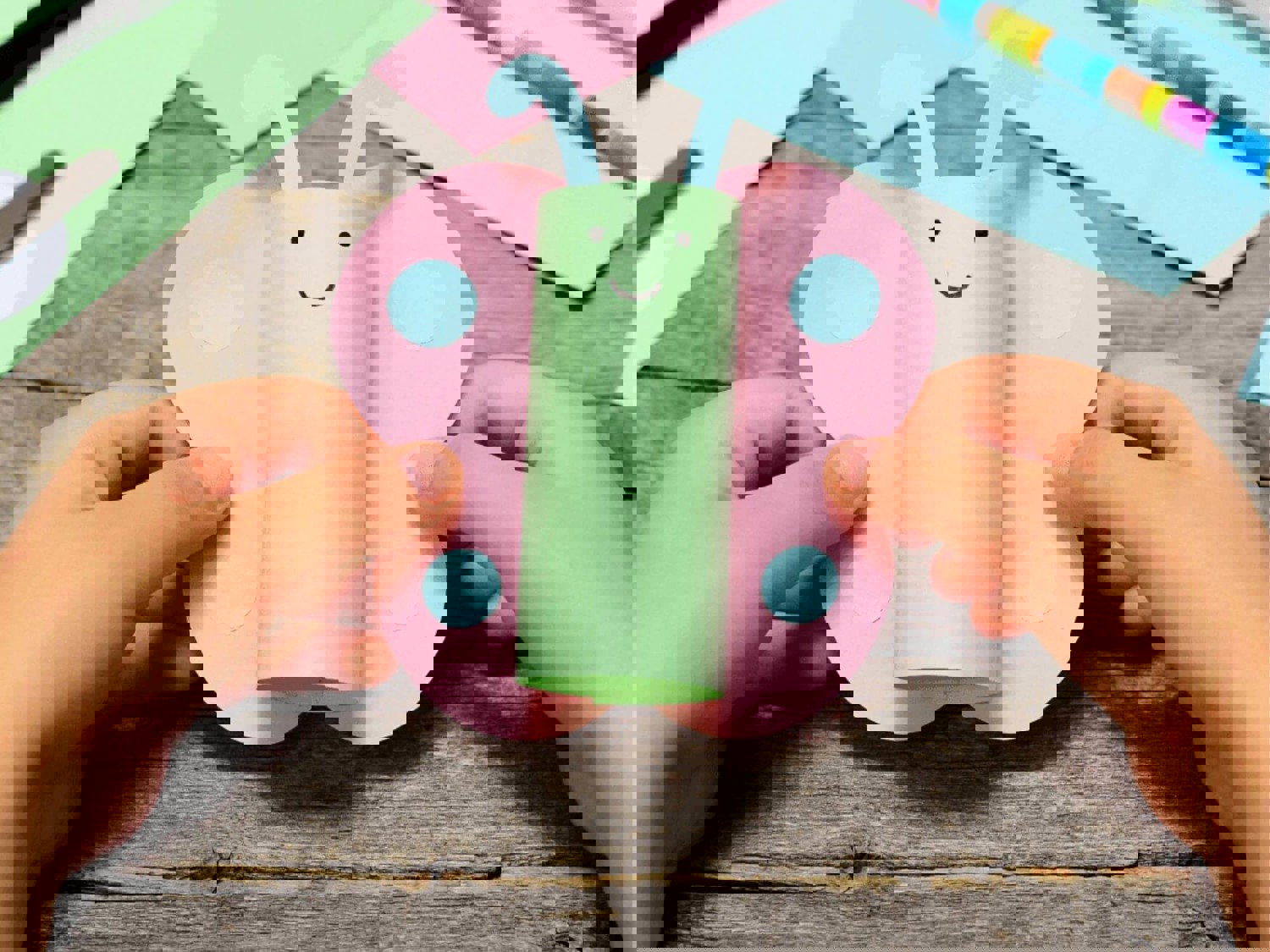 Butterfly craft made with toilet roll holder