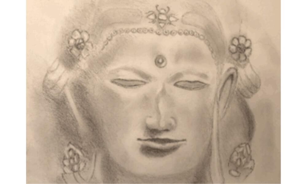 Drawing of buddah