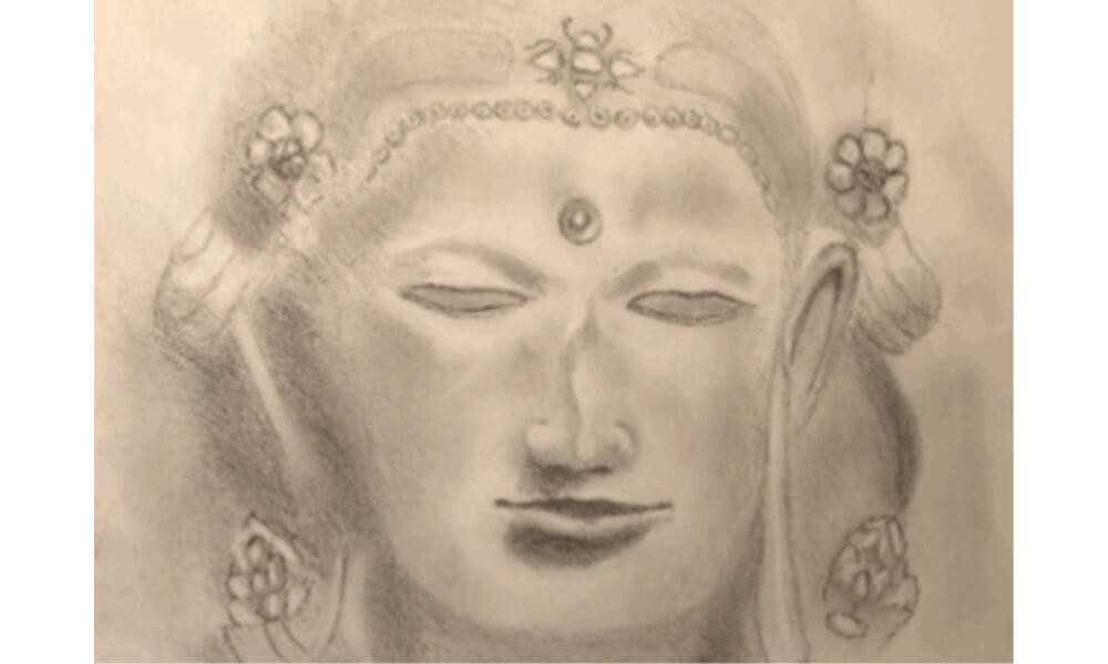 Drawing of buddah