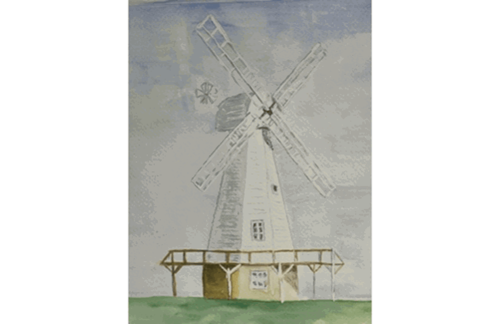 Painting of windmill 