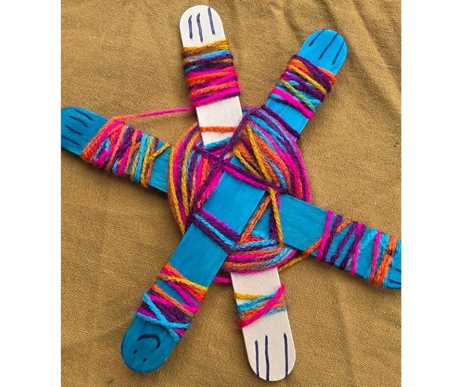 Woven turtle made at a Family Learning event