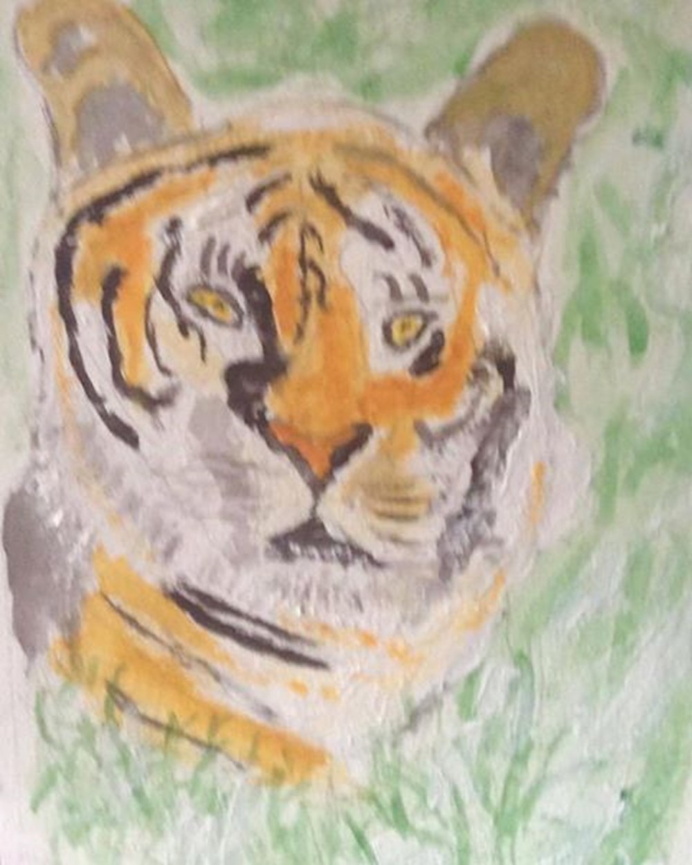 Learner painting of a tiger