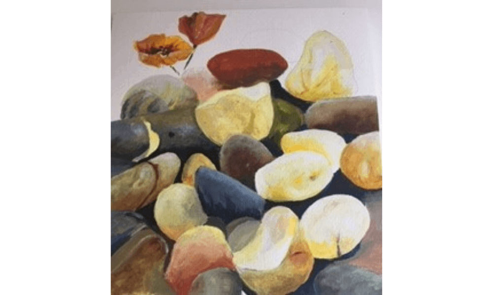 Painting of rocks